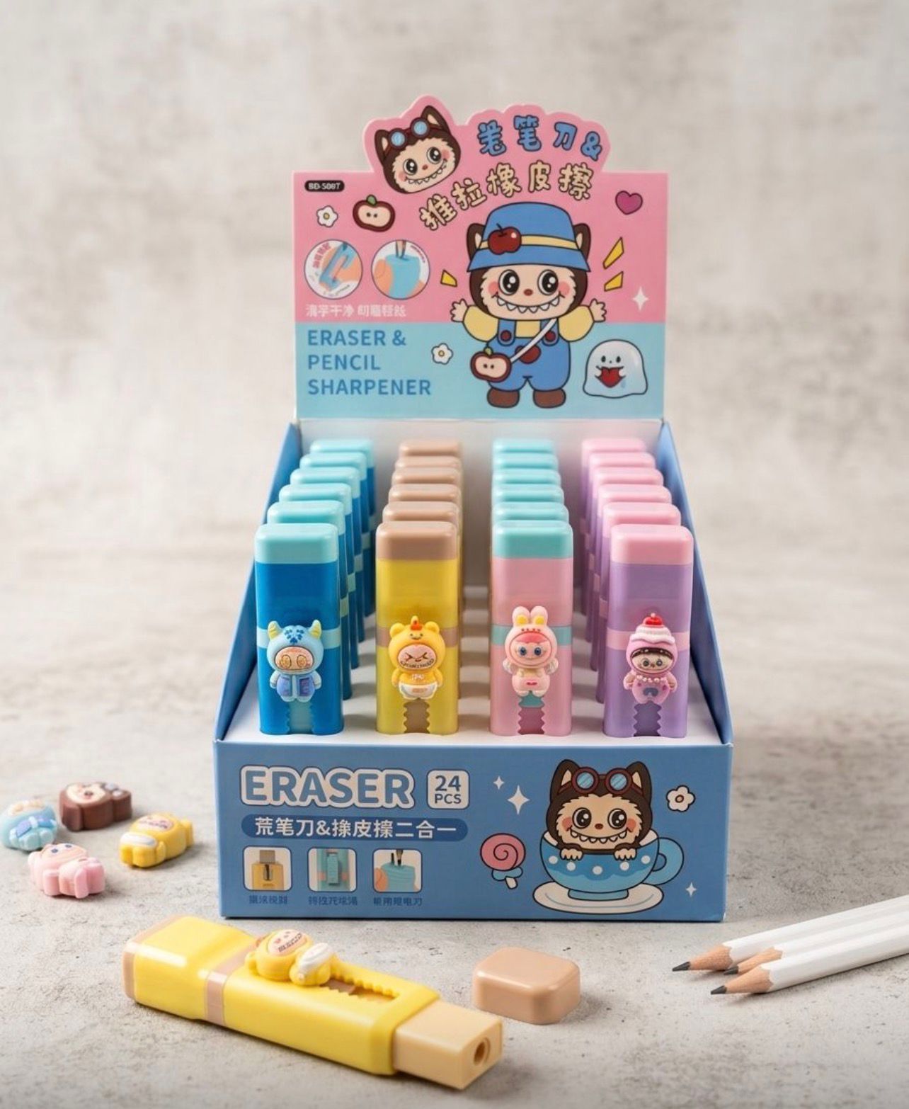 2-in-1 Eraser & Pencil Sharpener - Image 3