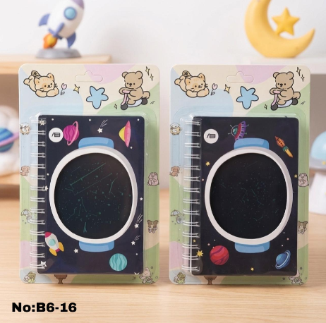 2-in-1 A5 Spiral Diary with LCD Writing Tablet