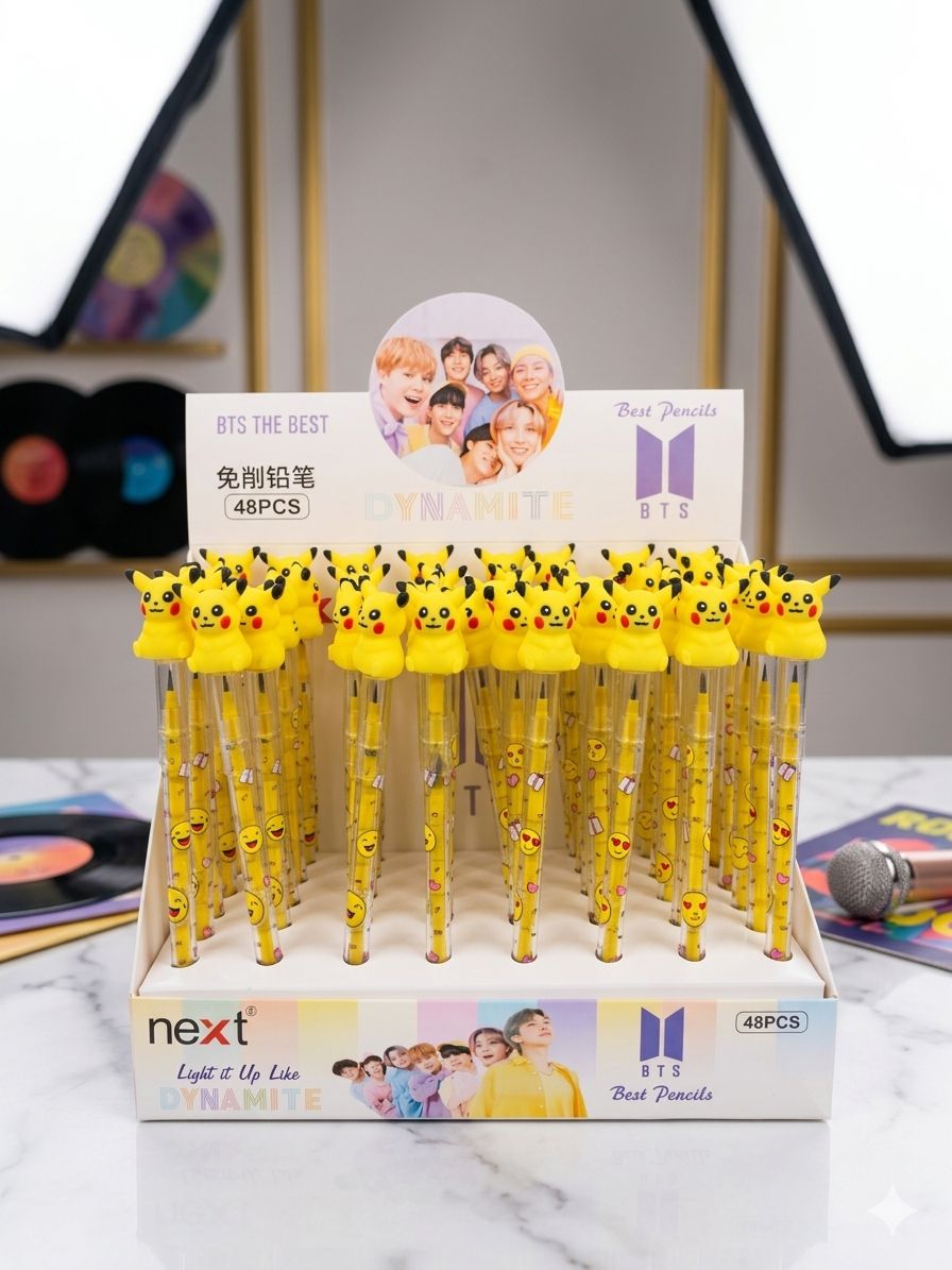 Sika Pencil with Cute Pikachu Toppers