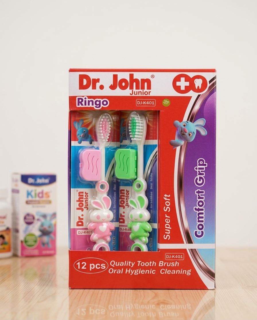 Dr. John Kids Toothbrush with Safety Cap