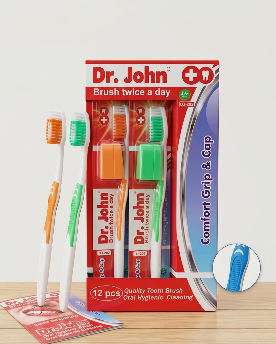 Dr. John Premium Adult Toothbrush with Safety Cap